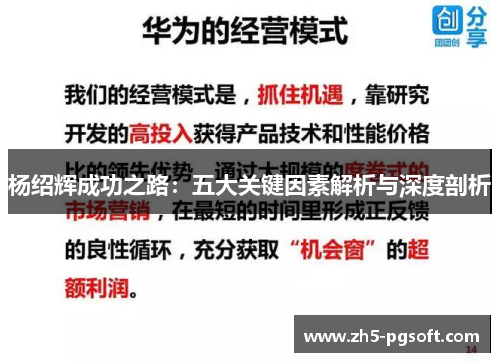 杨绍辉成功之路：五大关键因素解析与深度剖析